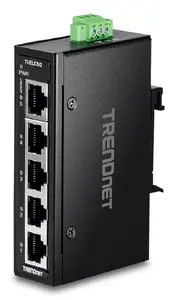 Tīkla slēdzis TRENDnet TI-ELC50 Nevadāms 5-portu Fast Ethernet (10/100), 9.6–60 V, sienas/DIN-sliedes stiprināms