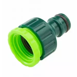 Šļūtenes savienotājs Verto 1/2" - 3/4" (modelis 15G740) krāna un šļūtenes pieslēgšanai