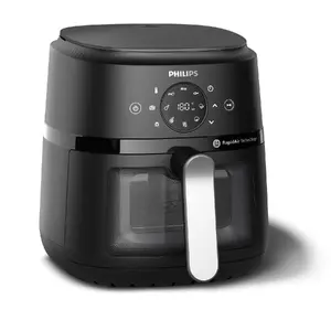 Фритюрница с горячим воздухом Philips 2000 Series NA221/00, емкость 4,2 л, 1500 Вт, сенсорное управление, черный и серебристый