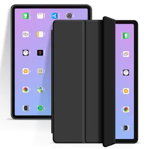 Planšetdatora vāciņš eSTUFF DENVER Apple iPad Air 11 melnas krāsas mākslīgās ādas ar automātisko modināšanas funkciju un diviem statīva režīmiem