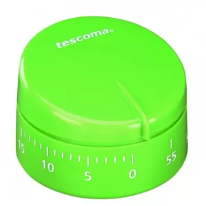 Mechanical kitchen timer tescoma PRESTO — 60 min wind-up timer with magnetic base, Ø 6 cm