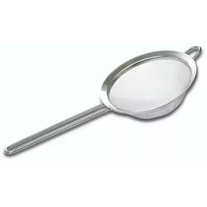 NAVA kitchen skimmer / sieve GR0210-135-060, stainless steel mesh, 19 cm diameter, short handle