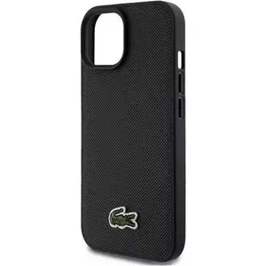 Lacoste cietais vāciņš Iconic Petit Pique Woven Logo MagSafe Black priekš iPhone 15