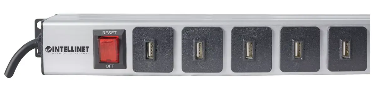 Интеллинет Вертикальный Ракмонт 16-Портовый USB-A Распределительный Устройство Photo 4