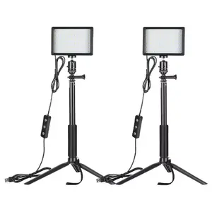 LED apgaismojuma komplekts Neewer ZC-10S — divas LED lampas ar regulējamiem statīviem