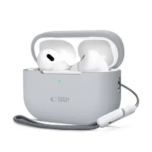 Силиконовый чехол для Apple AirPods Pro (1/2) — Tech‑Protect, серый