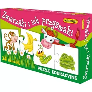 Galda puzle spēle Adamigo Układanka Zwierzaki i Przysmaki, modelis 6519