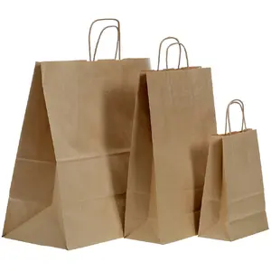 PaperSeal paper bag TWIST 260x120x350 mm brown – kraft takeaway / packaging bag