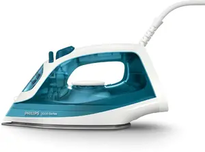 Philips 2000 series DST2020/90 tvaika gludeklis ar keramisko zoli, 2000 W jaudu, 25 g/min nepārtrauktu tvaiku, 110 g/min tvaika pastiprinājumu un 1.9 m vadu akvamarīna krāsā