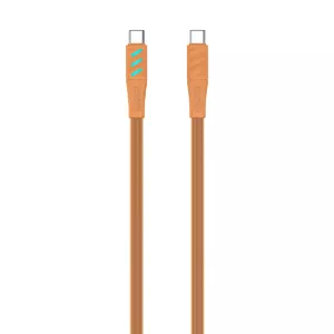 Havit CB6254 USB Type C uz USB Type C uzlādes kabelis 1 m oranžs