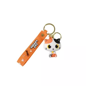 Брелок I-Total ORANGE CAT 650-03834 — металлическое кольцо, декоративный дизайн «оранжевый кот»