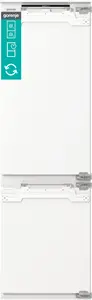 Gorenje NRKI517E82WF Iebūvējamais ledusskapis ar 252 L kopējo tilpumu No Frost 176 L ledusskapja daļa 76 L saldētava Baltā krāsā