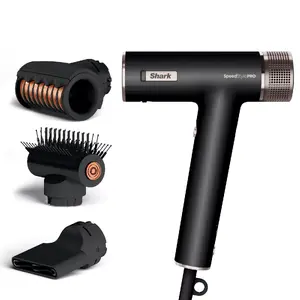 Фен Shark SpeedStyle Pro HD731EU 1750 Вт с режимом защиты кожи головы, 3 насадками, 4 температурными режимами и кабелем 2,4 м