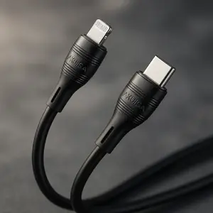 Кабель USB Type-C — Lightning iKaku KSC-953, 1 м, чёрный