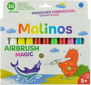 Airbrush komplekts Amewi Magic 10 ar 4 trafaretiem — Amewi modelis 300968, pārnēsājams komplekts