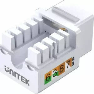 Keystone Jack Unitek T012A RJ-45 Cat 6 UTP — modulārs tīkla savienotājs Ethernet