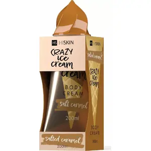 Ķermeņa krēms HiSkin Crazy Ice Cream Salted Caramel 200 ml – mitrinošs ķermeņa losjons