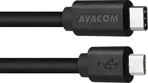 Uzlādes un datu kabelis AVACOM USB Type-C / Micro USB 100 cm — melns