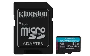 MicroSD Card Kingston 64GB UHS-I Canvas Go Plus Gen4