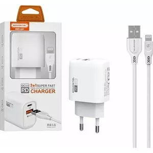 Somostel SMS-Q01 Wall Charger 18W 3A with Lightning Cable White
