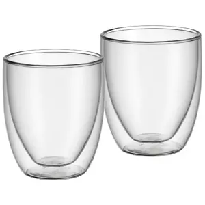 WMF Kult 0901392000 Espresso Glasses Transparent Borosilicate Glass Heat-Resistant 80 ml 2 Pieces