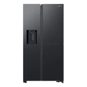 Samsung RH64DG53R3B1 Side-by-Side Refrigerator Freestanding 628 L Black and Stainless Steel with Food Showcase Door and Water Tank