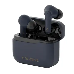 Creative Labs Zen Air Plus TWS In-Ear Wireless Bluetooth Headset Dark Blue with Built-in Microphone and USB Type-C Charging Port