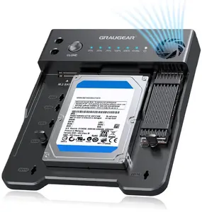 Doks GrauGear G-M2ST235-CL priekš M.2 NVMe/SATA SSD un 2,5/3,5 collu HDD