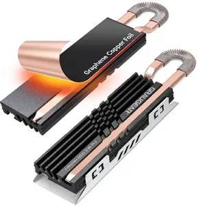 Siltuma caurules dzesētājs M.2 NVMe 2280 GrauGear G-M2HS07-GC ar grafēnu un vara konstrukciju