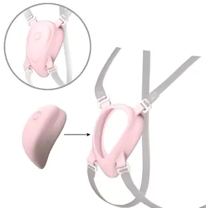 Turētājs LuxHer klitora vibratoram — Luxus silikona melns, ar regulējamām siksnām