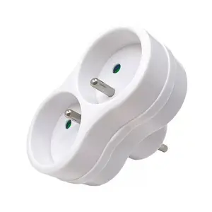 MicroConnect MC-PLUGEU1+2FRW Strāvas adapteris no EU uz 2French Type E baltas 2 kontaktligzdas