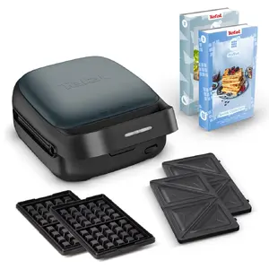 Waffle Iron Tefal Snack Collection SW862BF0 2 Waffles 700 W Black Dark Green