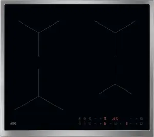 AEG TN64IA00XB Встраиваемая индукционная варочная панель 60 см с 4 зонами нагрева, сенсорным управлением спереди и дисплеем