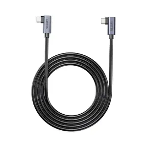 USB-C kabelis Unitek C14147ABK01-1M, 1 m, 90° leņķa savienotāji, USB PD 3.0 100W, datu pārraide 480 Mbps, melns