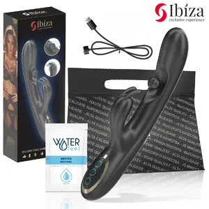 Jaudīgs truša vibrators IBIZA TECHNOLOGY D-242824 ar dubultu stimulāciju un masējošu griezjošu pērli