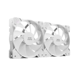 Вентилятор для корпуса компьютера Mars Gaming MFPROX2W 12 см Белый 2 шт 1200 об/мин Гидравлический подшипник 12 В