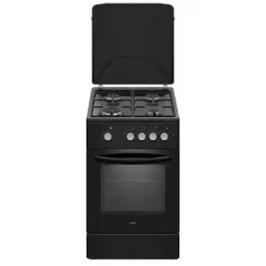 Gas stove MPM MPM-56-KGF-21/B — 4-burner stainless steel, oven 54 L, knob control