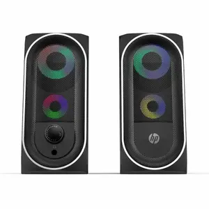 HP DHE-6001 Wired PC Speakers in Black with 6 W RMS Power and Frequency Range of 150 - 20000 Hz