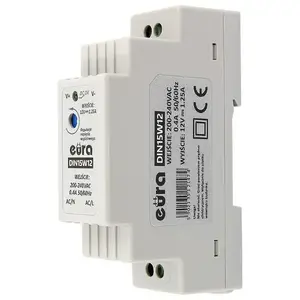 Barošanas bloks Eura DIN15W12 12 V DC 1,25 A DIN sliedei