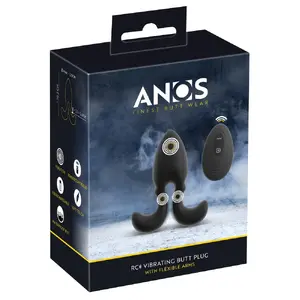 Anālais vibrator ANOS RC Vibrating Plug Flex.Ar Silicone — ievietošanas garums 8 cm, maksimālais Ø 3,8 cm, 10 vibrācijas režīmi, pults, ūdensizturīgs