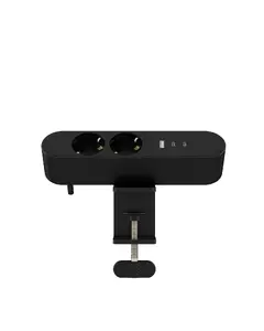 MicroConnect galda strāvas ligzdu bloks ar 2 Schuko kontaktligzdām, 1 USB-A un 2 USB-C pieslēgvietām, 30W, melns