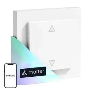 Wi‑Fi slēdzis žalūziju/roletu vadībai Meross MRS105MA‑EU ar Matter atbalstu