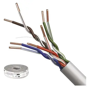 Ethernet LAN kabeļis EMOS CAT5e U/UTP CCA PVC, modelis KO/UTP/CCA/S9137, atbalsta 1 Gbps