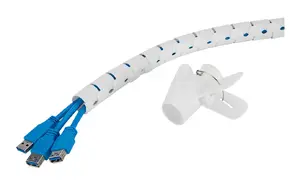 Neomounts ADS06-142WH kabeļu uzmava 1-5 kabeļiem universāla baltas plastmasas