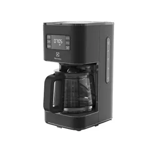 Капельная кофеварка Electrolux E5CM1-6AN полуавтоматическая с резервуаром для воды 1.375 л на 10 чашек антрацит с сенсорным управлением и дисплеем