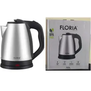 Elektriskais tējkanna FLORIA ZLN4902, 2 l, 1500 W (bojāta iepakojuma)