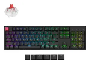 Полноразмерная механическая клавиатура Keychron K10 QMK V2, USB, Bluetooth, беспроводная, QWERTY, английская раскладка, черная