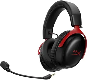Austi HyperX Cloud III S Wireless Spēļu Austiņas Melni-Sarkanas Bezvadu Bluetooth 20m Diapazons