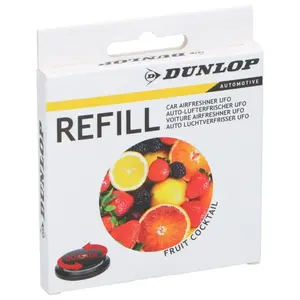 Gaisa atsvaidzinātāja kasetne DUNLOP UFO Fruit Cocktail 2497006, uzpildes kasetne automātiskajiem izsmidzinātājiem, augļu aromāts