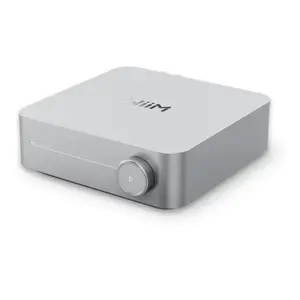 Tīkla stereo pastiprinātājs WiiM Amp Home Silver, 120 W pikspēks uz kanālu, SNR 98 dB, Ethernet 10/100, AC 100–240 V